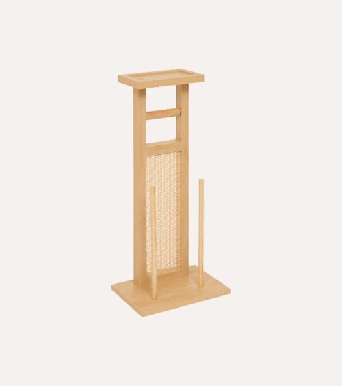 Portarrollos Cane con Reserva y Estante Auxiliar de MDF