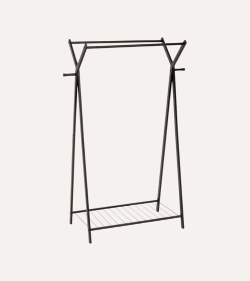 Perchero de Pie Doble Metty Burro para Ropa de Acero