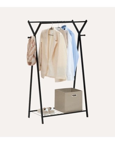 Perchero de Pie Doble Metty Burro para Ropa de Acero
