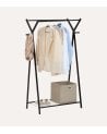 Perchero de Pie Doble Metty Burro para Ropa de Acero