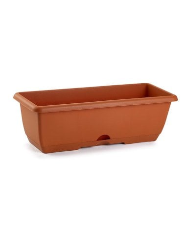 Jardinera de Plástico para Balcón con Soporte de Metal-2