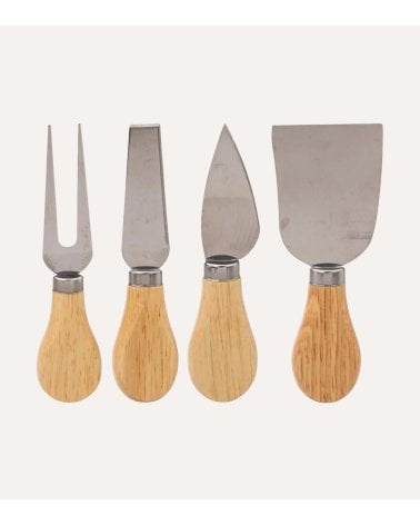 Set de Tabla de Corte para Quesos con Utensilios de Bambú