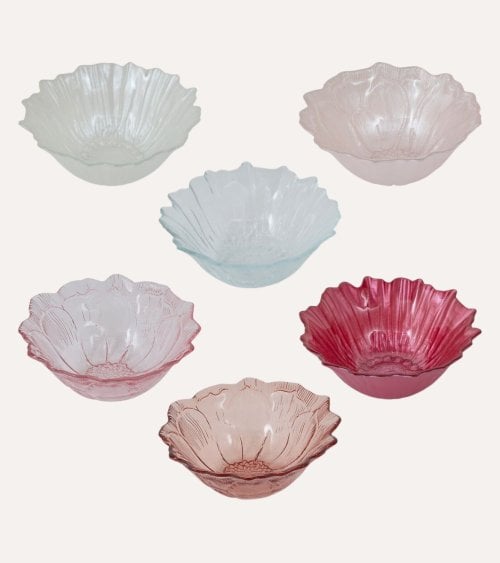 Cuenco Flor de Hada de Vidrio Tintado