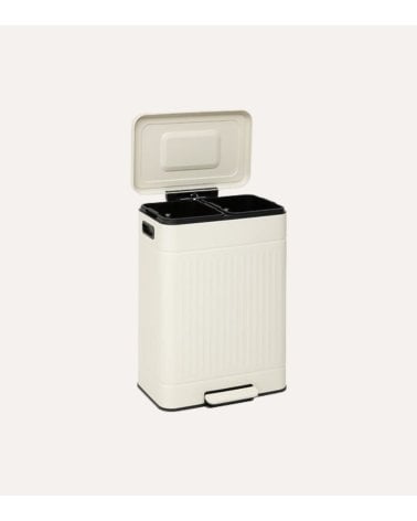 Cubo de Basura Nova Doble 30 L + 30 L de Metal y Plástico
