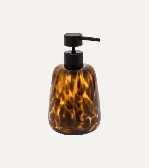 Dispensador de Jabón Animal Print de Vidrio Tintado