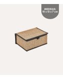 Caja Rectangular Stemy con Tapa de Bambú