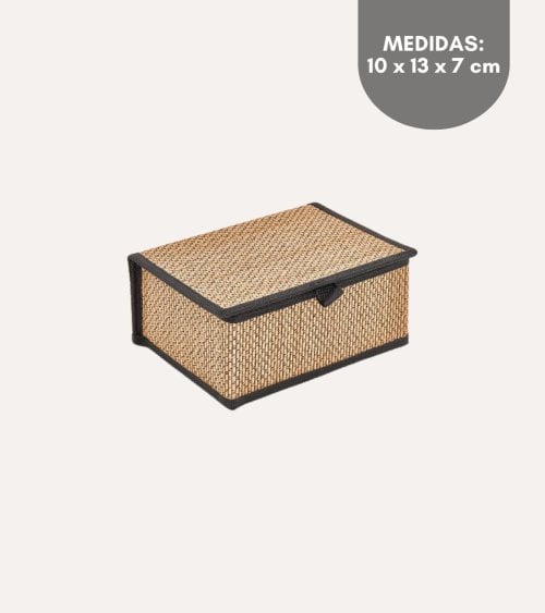 Caja Rectangular Stemy con Tapa de Bambú