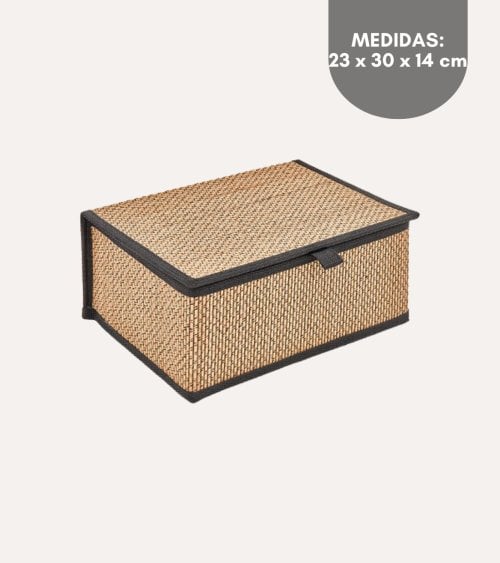 Caja Rectangular Stemy con Tapa de Bambú