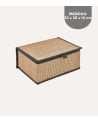 Caja Rectangular Stemy con Tapa de Bambú