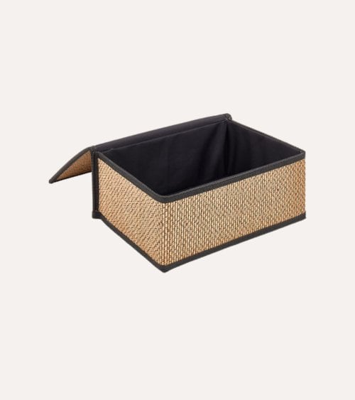 Caja Rectangular Stemy con Tapa de Bambú