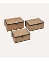 Caja Rectangular Stemy con Tapa de Bambú