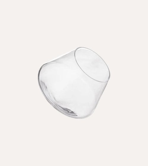 Set de 2 Vasos Inclinado para Whisky y 6 Hielos de Piedra