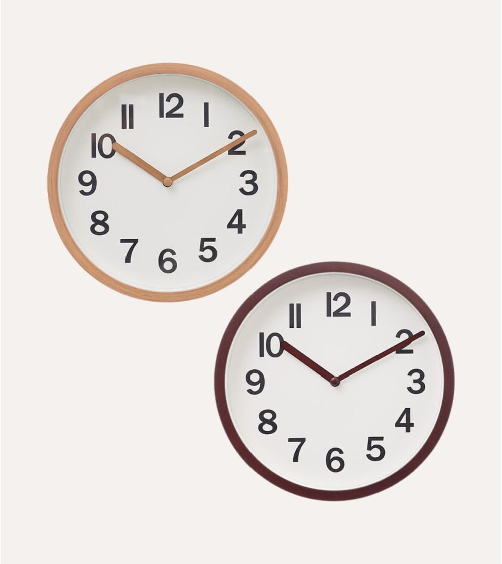 Reloj de Pared Loly Efecto Madera de Plástico