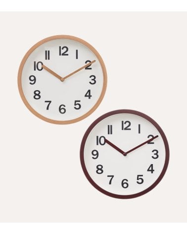 Reloj de Pared Loly Efecto Madera de Plástico