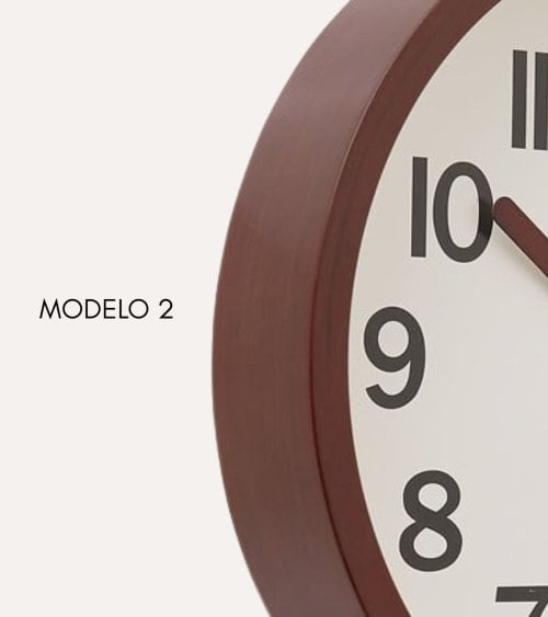Reloj de Pared Loly Efecto Madera de Plástico