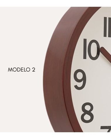 Reloj de Pared Loly Efecto Madera de Plástico