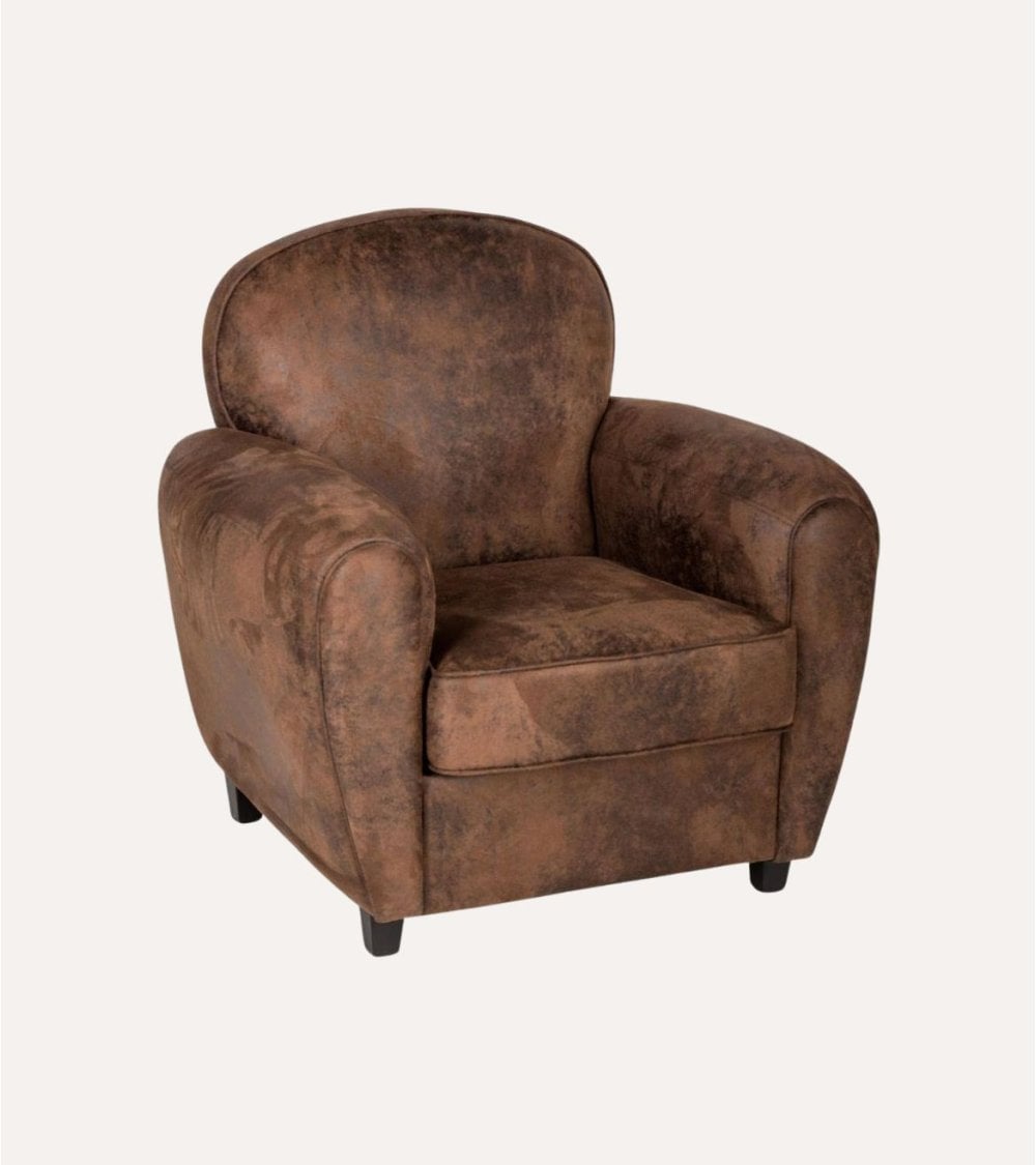 Sillón Stanis Efecto Cuero Vintage de Poliéster