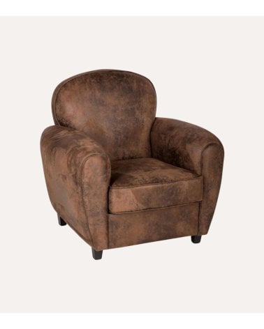 Sillón Stanis Efecto Cuero Vintage de Poliéster