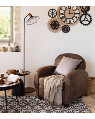 Sillón Stanis Efecto Cuero Vintage de Poliéster