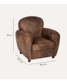 Sillón Stanis Efecto Cuero Vintage de Poliéster