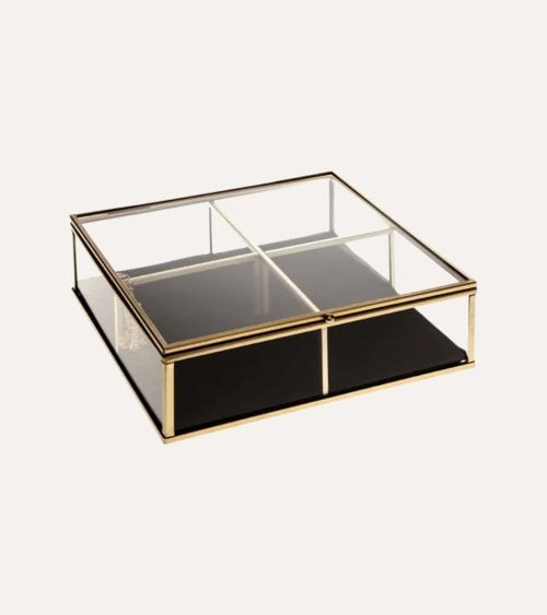 Joyero Victoria con 4 Compartimientos de Cristal