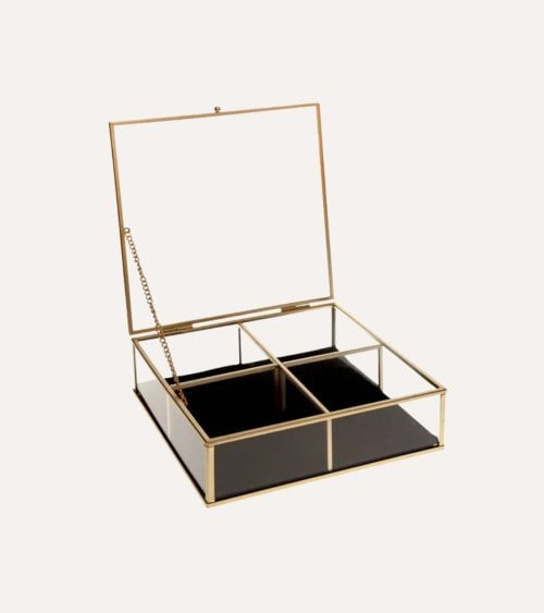 Joyero Victoria con 4 Compartimientos de Cristal