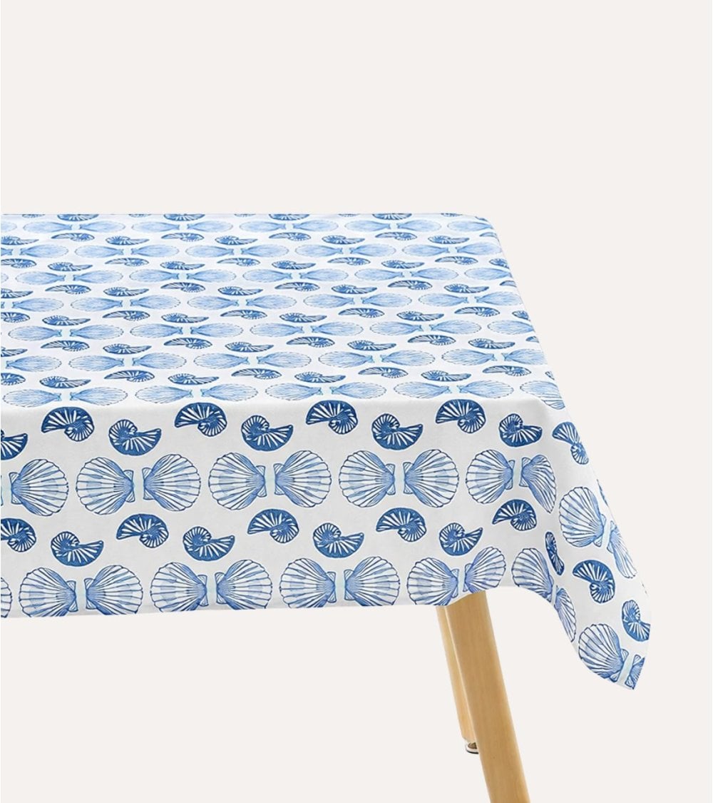 Mantel Antimanchas Ocenia con Conchas de Mar de Poliéster