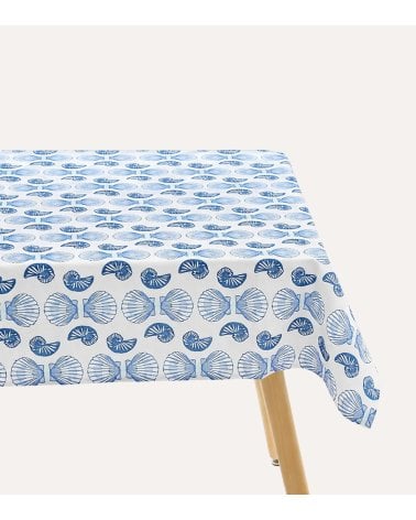 Mantel Antimanchas Ocenia con Conchas de Mar de Poliéster