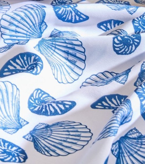 Mantel Antimanchas Ocenia con Conchas de Mar de Poliéster