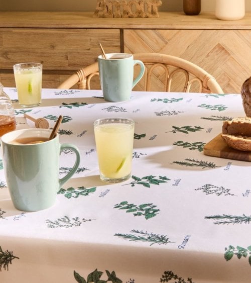 Mantel Antimanchas Herbología de Poliéster