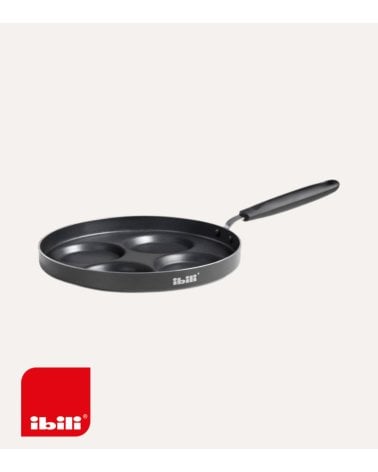 Sartén Crepera Indubasic con 4 Cavidades de Aluminio