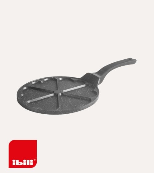 Sartén Crepera Natura Corazón con 6 Cavidades de Aluminio