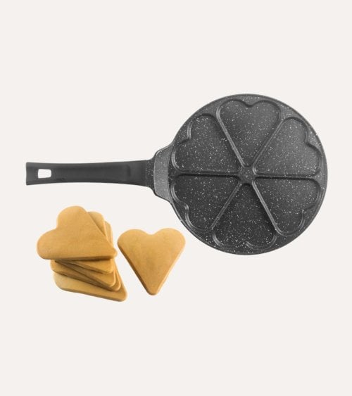 Sartén Crepera Natura Corazón con 6 Cavidades de Aluminio