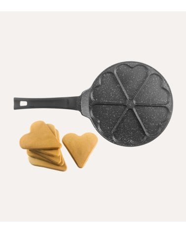 Sartén Crepera Natura Corazón con 6 Cavidades de Aluminio