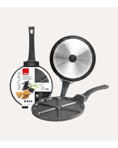 Sartén Crepera Natura Corazón con 6 Cavidades de Aluminio