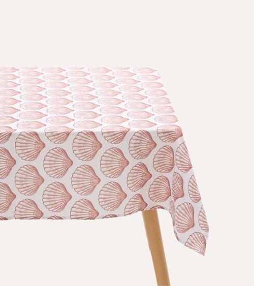 Mantel Antimanchas Oceanía de Conchas de Mar de Poliéster