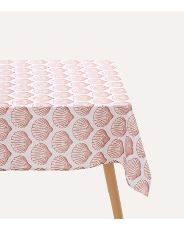 Mantel Antimanchas Oceanía de Conchas de Mar de Poliéster