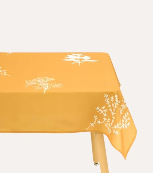 Mantel Antimanchas Flores y Ramas Garrigue de Poliéster