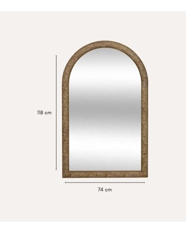 Espejo de Pared Ethel de Madera Grabada