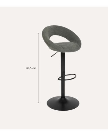 Silla de Bar Alta Sasha de Acero