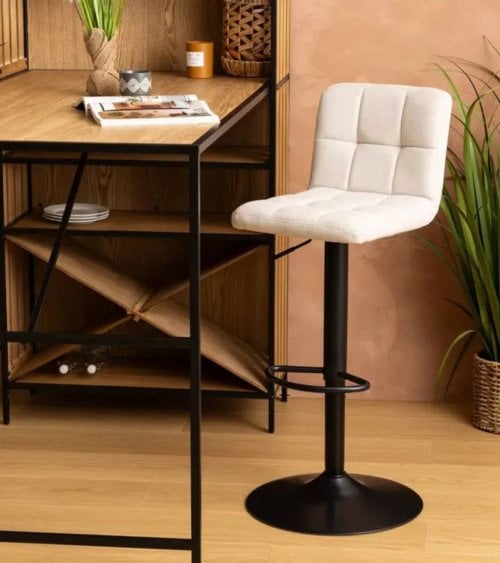 Silla de Bar Alta Delek Ajustable de Metal