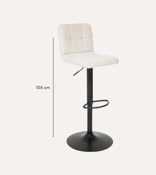 Silla de Bar Alta Delek Ajustable de Metal