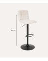 Silla de Bar Alta Delek Ajustable de Metal