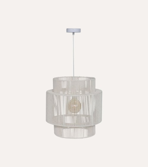 Lámpara Colgante Liby de Metal y Rayon