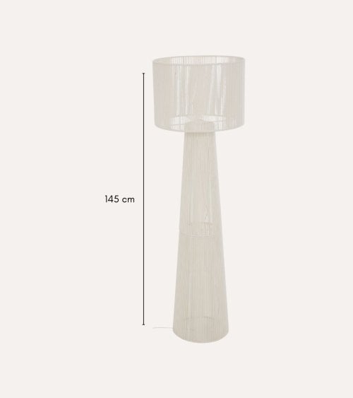 Lámpara de Pie Adria de Metal y Rayon