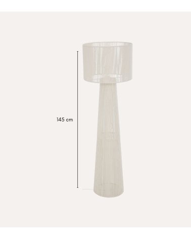 Lámpara de Pie Adria de Metal y Rayon