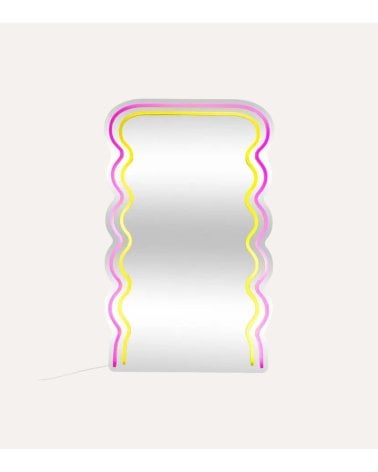 Espejo de Pared Wavy con Luz LED