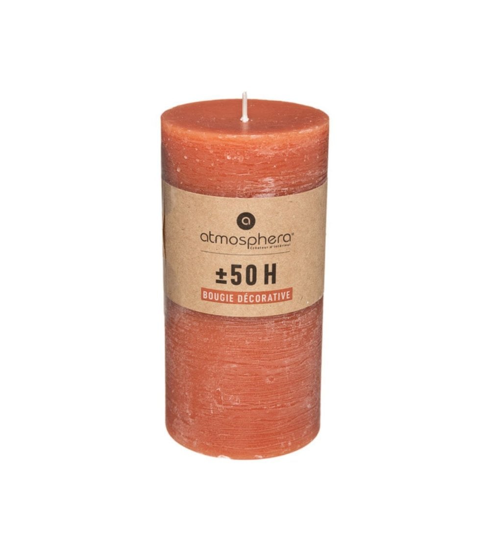 Vela Cilindro Decorativa Rústica -8