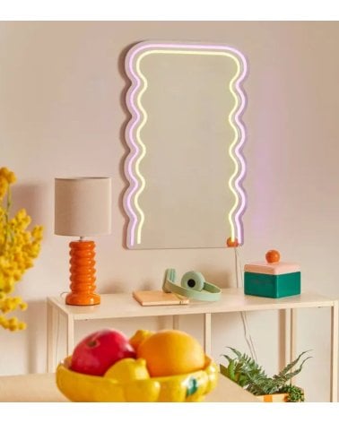 Espejo de Pared Wavy con Luz LED