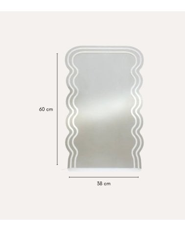 Espejo de Pared Wavy con Luz LED